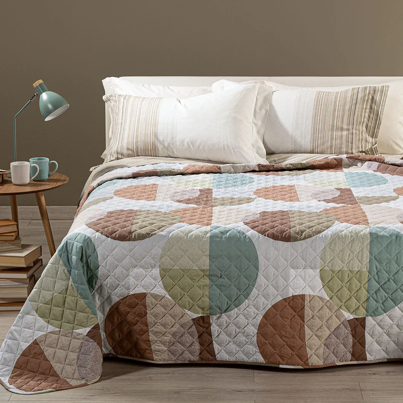 Copriletto Primaverile lido Geo Fantasy in Cotone 80 gr/mq