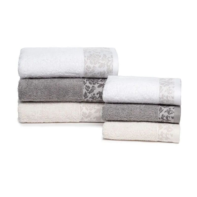 Set asciugamani in spugna decor in Cotone 450 gr/mq