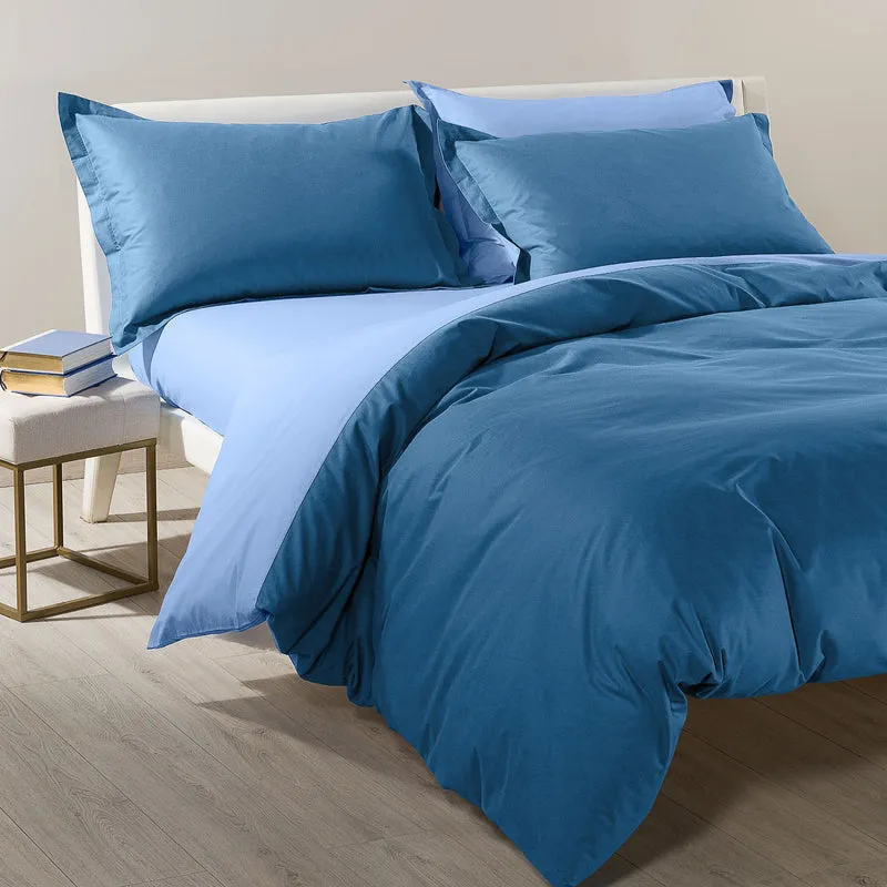 Completo Copripiumino Bicolor Double in Cotone