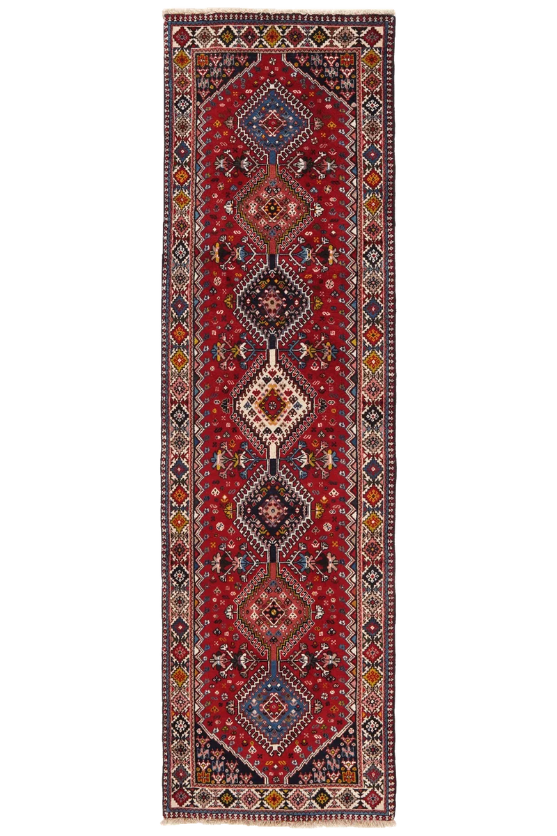Yalameh · Handgeknüpft – Rot, 294x79 cm