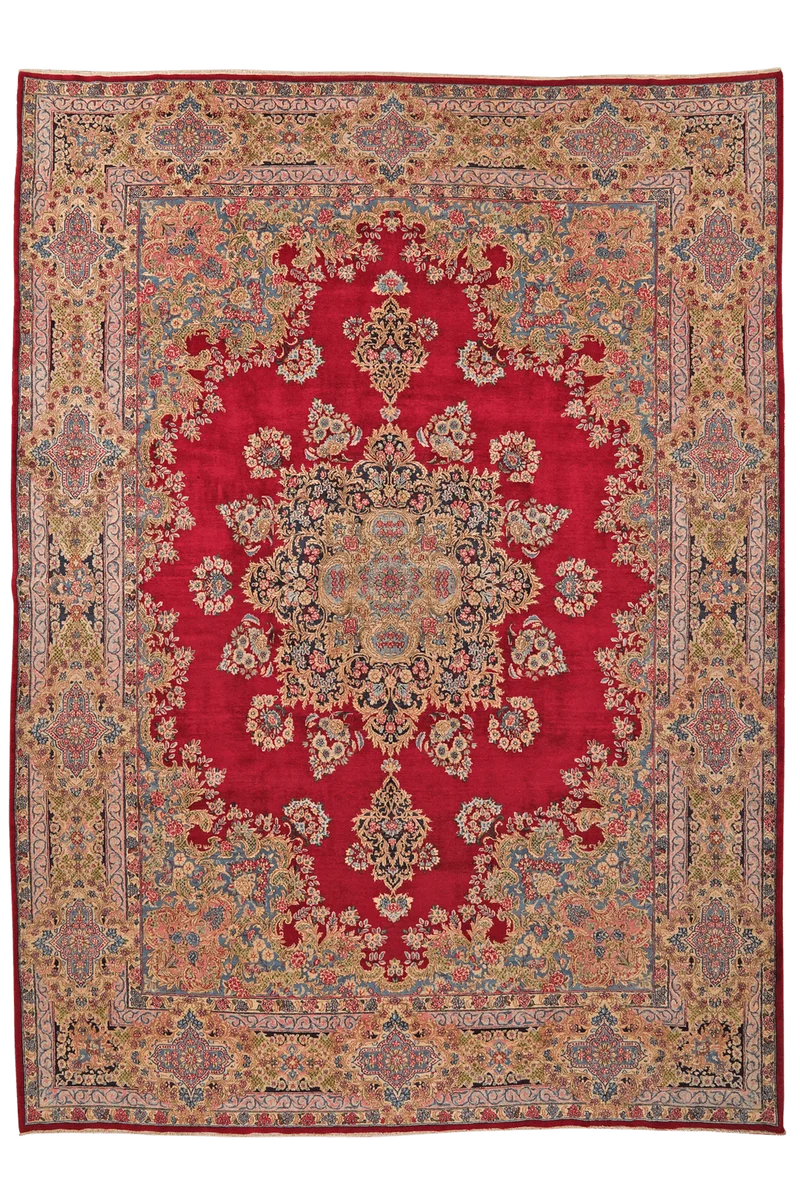 Ravar · Handgeknüpft – Rot, 414x296 cm
