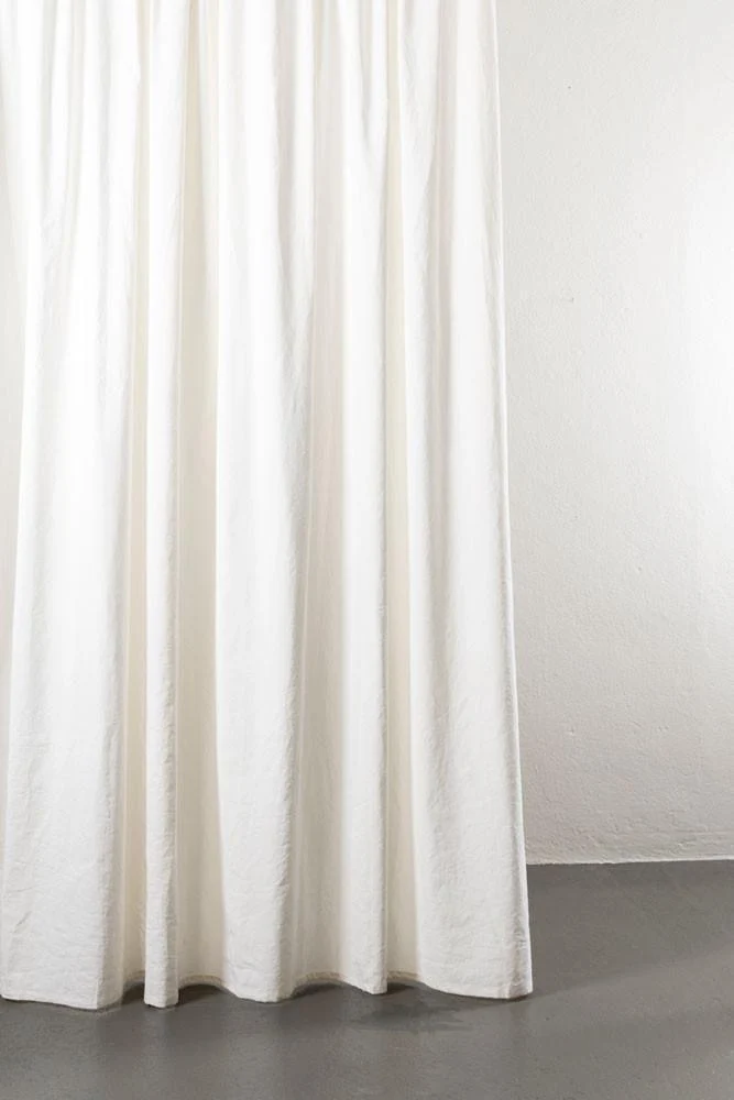 Cotton & Linen Curtains "Belize" in White Color