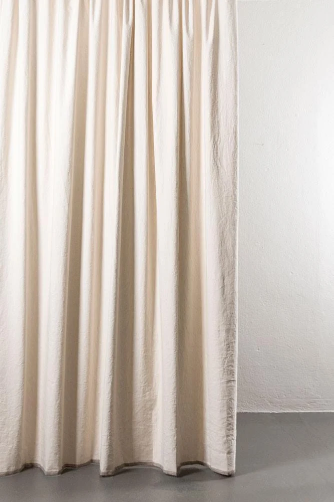 Cotton & Linen Curtains "Belize" in Oatmeal & Brown Colors
