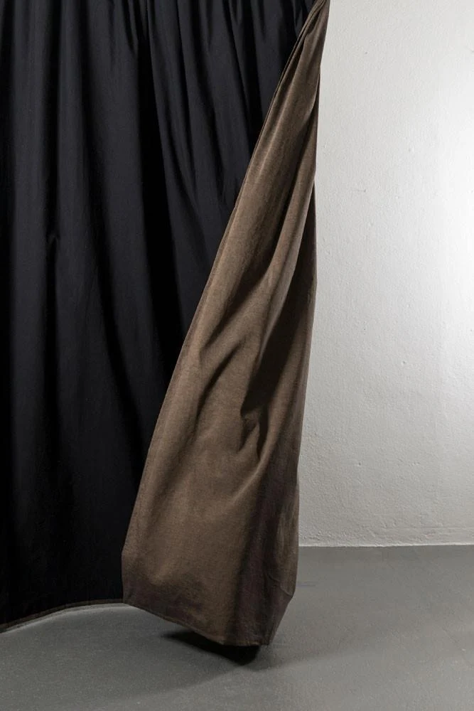 Cotton & Linen Curtains "Belize" in Bronze & Black Colors