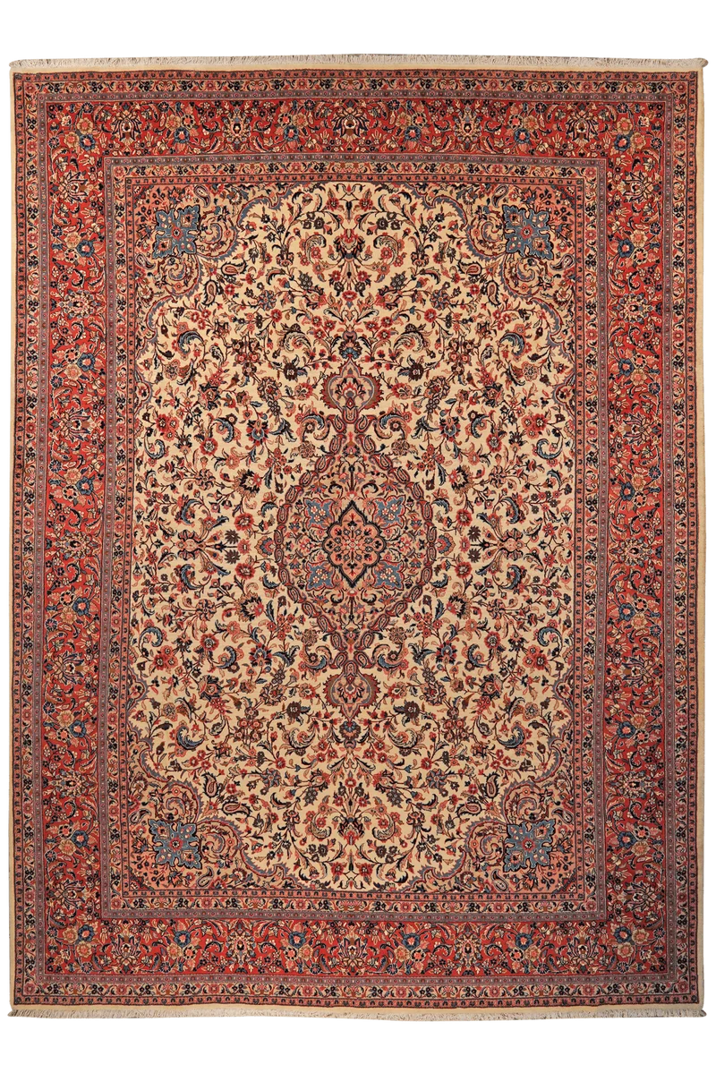 Sarough · Handgeknüpft – Beige, 406x298 cm
