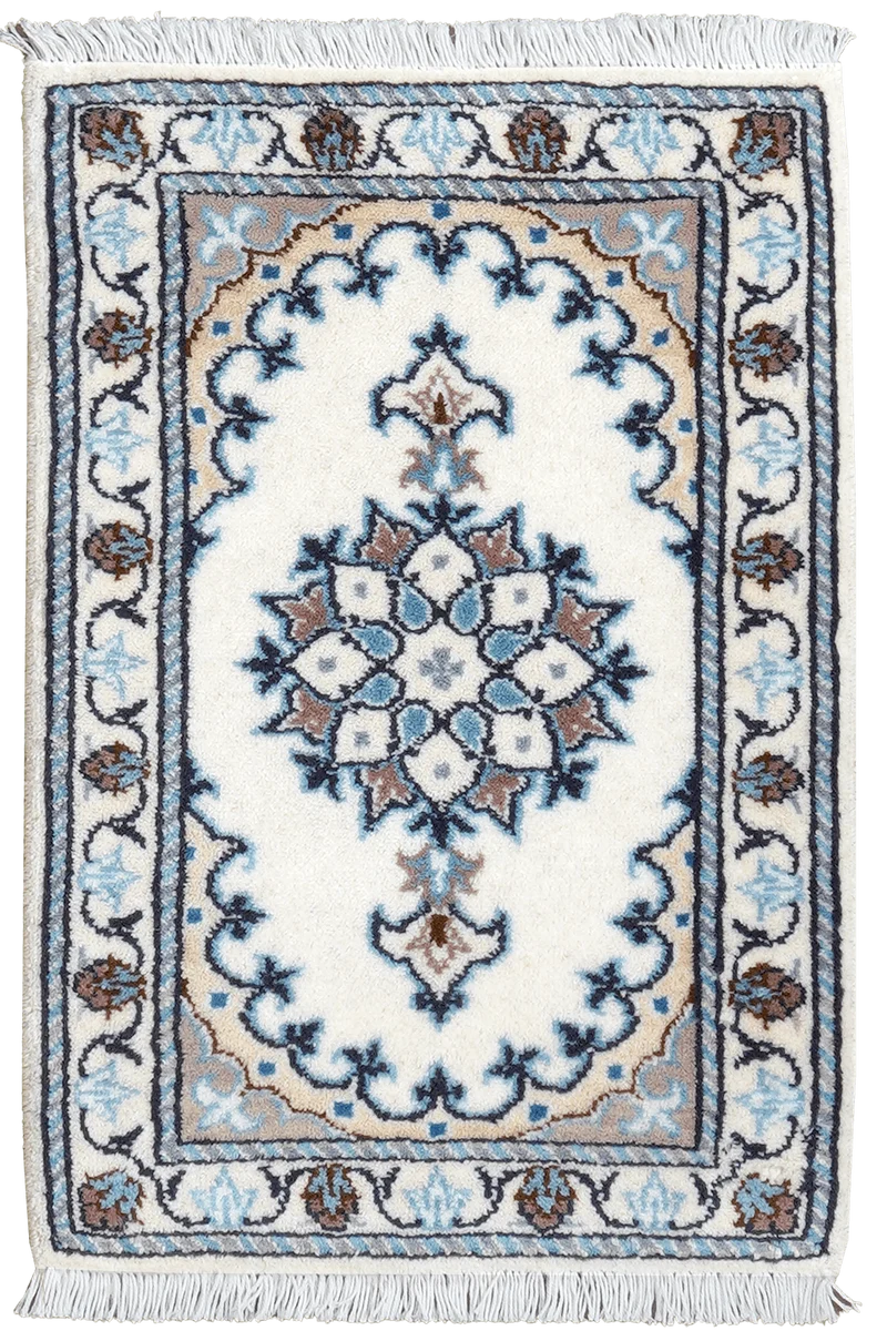 Nain 12La · Handgeknüpft – Beige, 59x40 cm