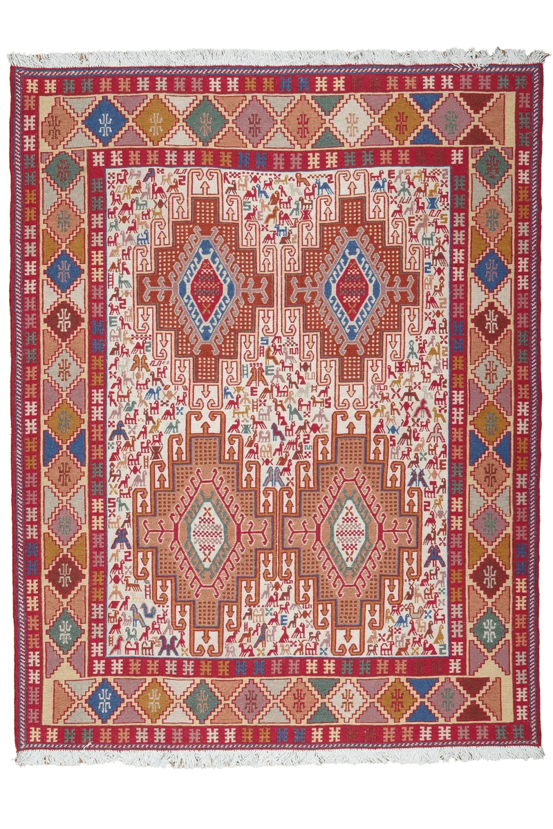 Sumak Shahsavan · Handgewebt – Beige, 143x110 cm