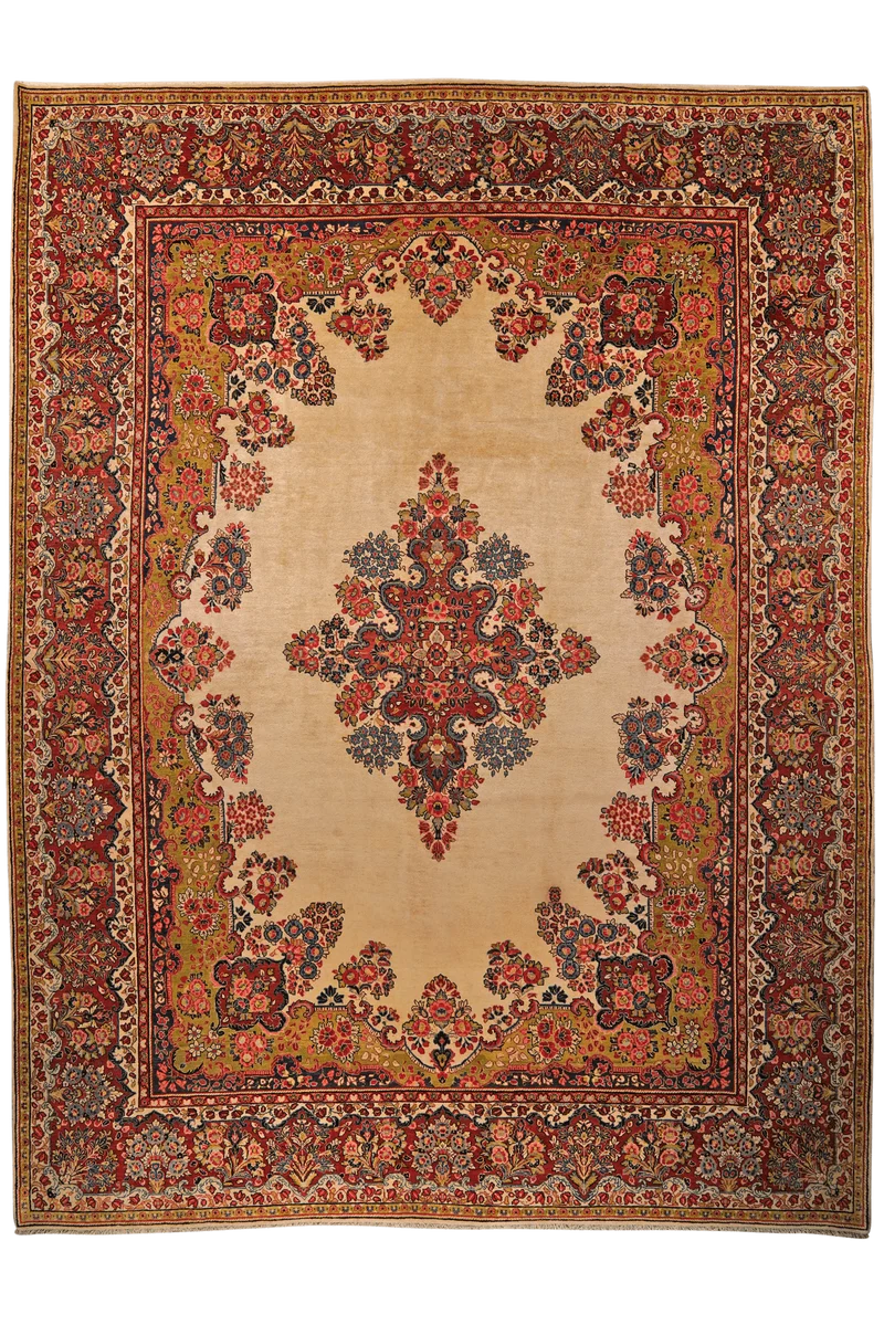 Ghiassabad · Handgeknüpft – Beige, 417x310 cm