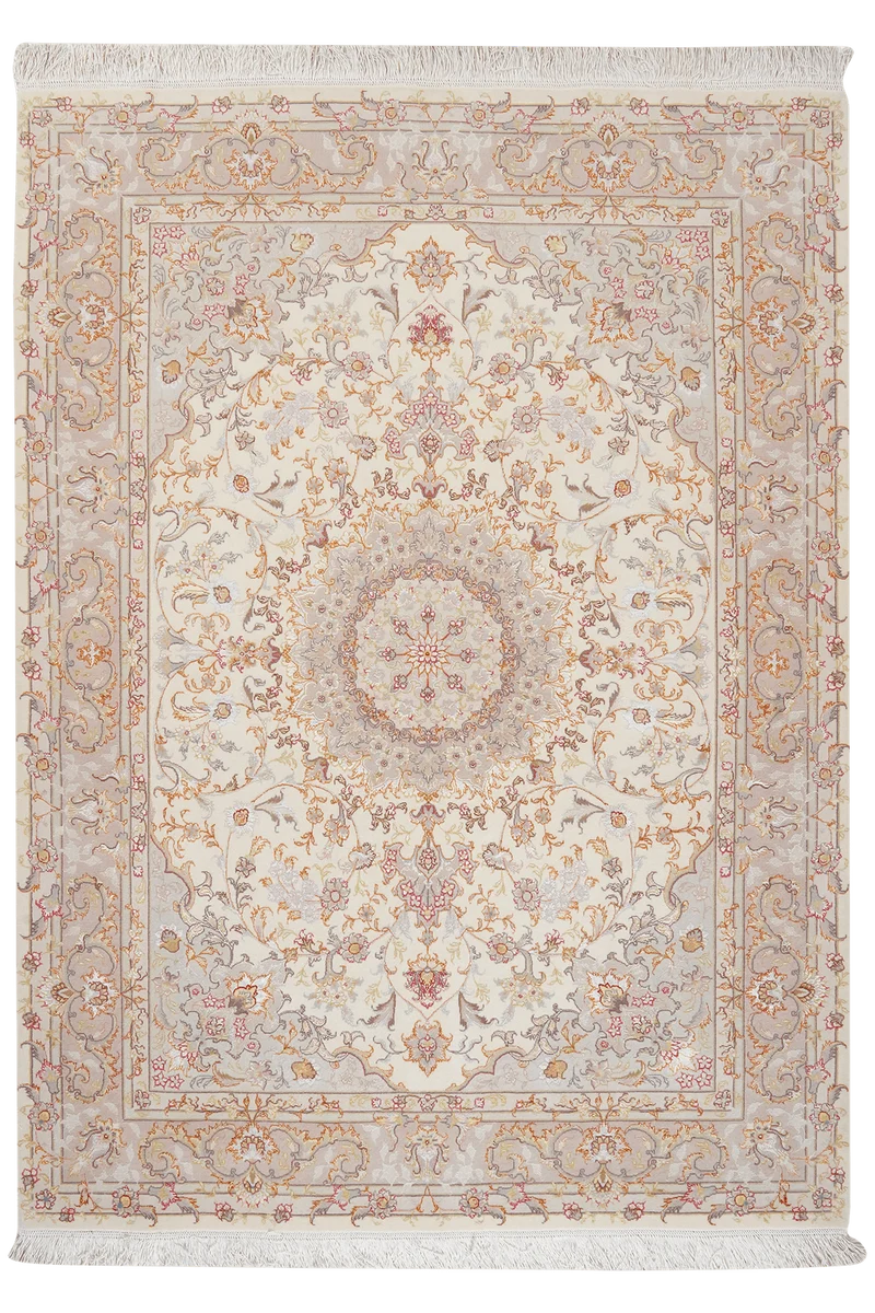 Tabriz 50 Raj · Handgeknüpft – Beige, 205x150 cm