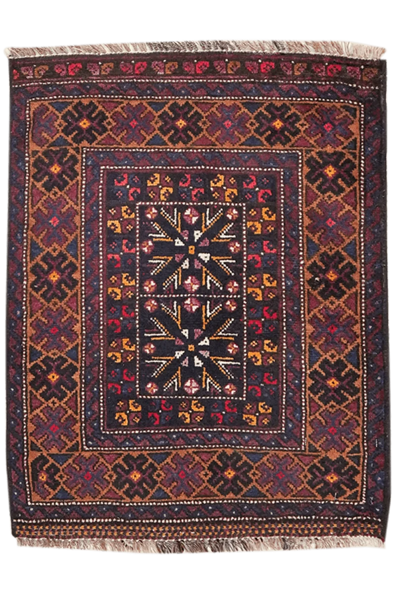 Belutch · Handgeknüpft – Bunt, 69x55 cm