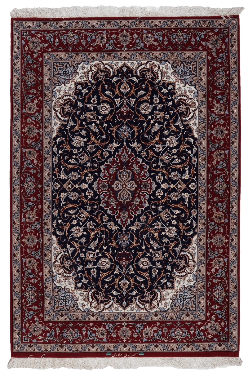 Isfahan · Handgeknüpft – Blau, 160x108 cm