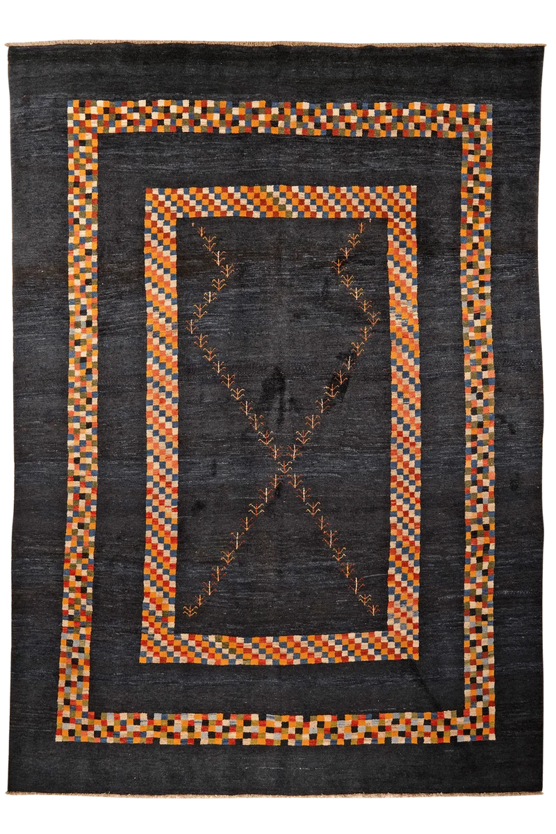 Gabbeh · Handgeknüpft – Blau, 397x285 cm