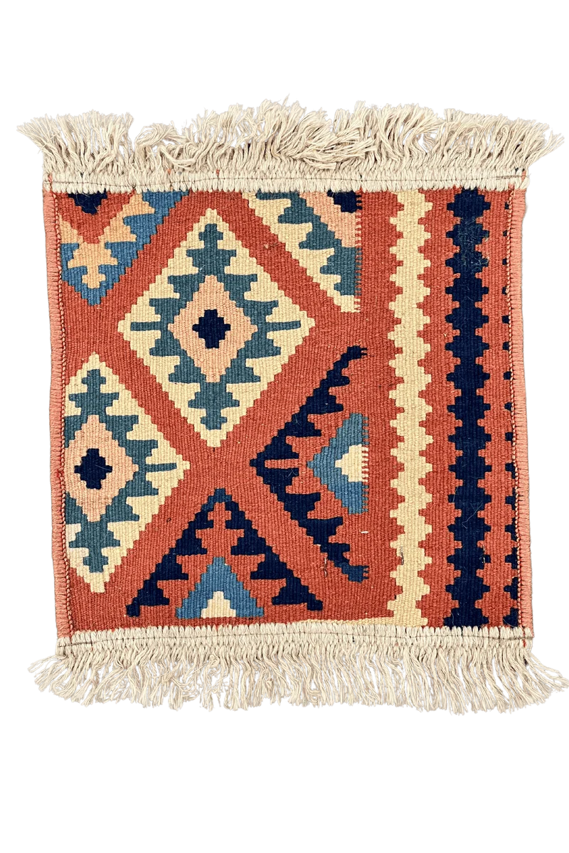Kelim Gashgai · Handgewebt – Rot, 30x30 cm