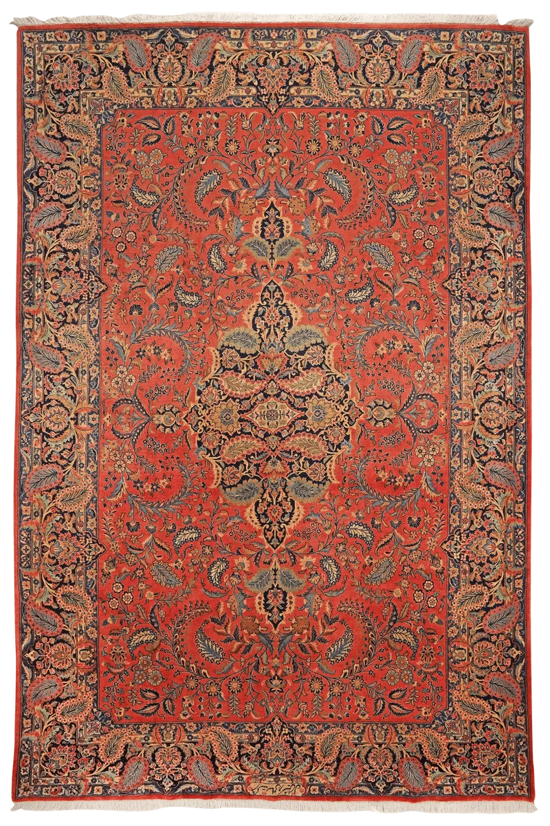 Kashan · Handgeknüpft – Rot, 317x214 cm