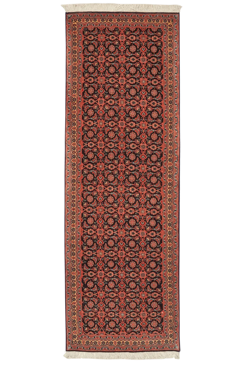 Tabriz 50 Raj · Handgeknüpft – Schwarz, 194x65 cm