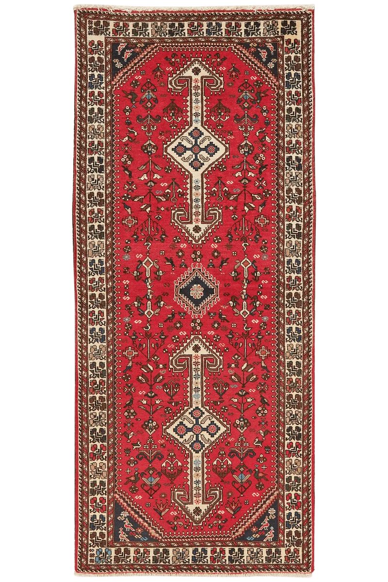 Nasrabad · Handgeknüpft – Rot, 195x81 cm