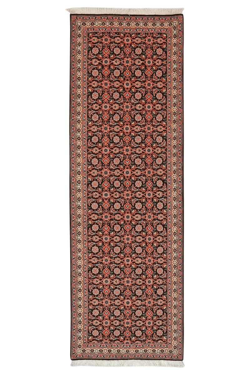 Tabriz 50 Raj · Handgeknüpft – Schwarz, 202x65 cm