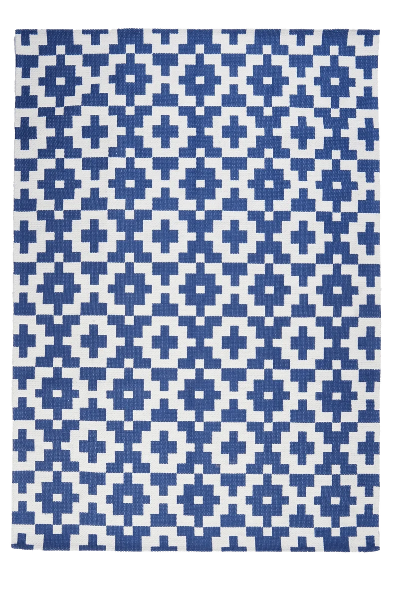 Dhurrie · Handgewebt – Blau, 160x230 cm