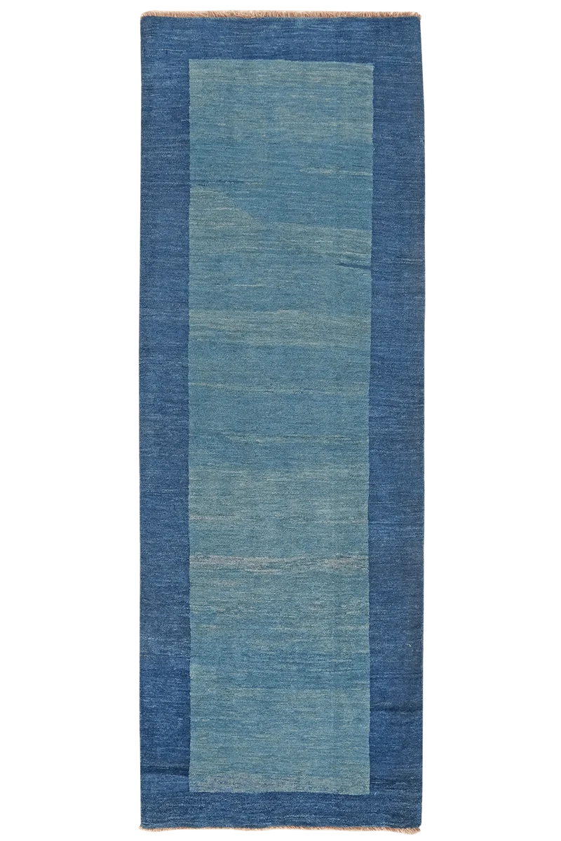 Gabbeh · Handgeknüpft – Blau, 263x90 cm
