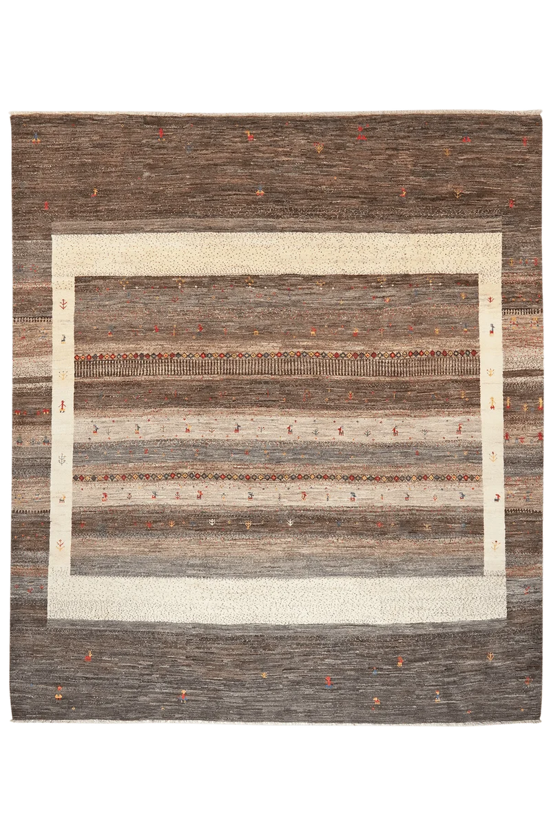 Rizbaf · Handgeknüpft – Braun, 297x256 cm