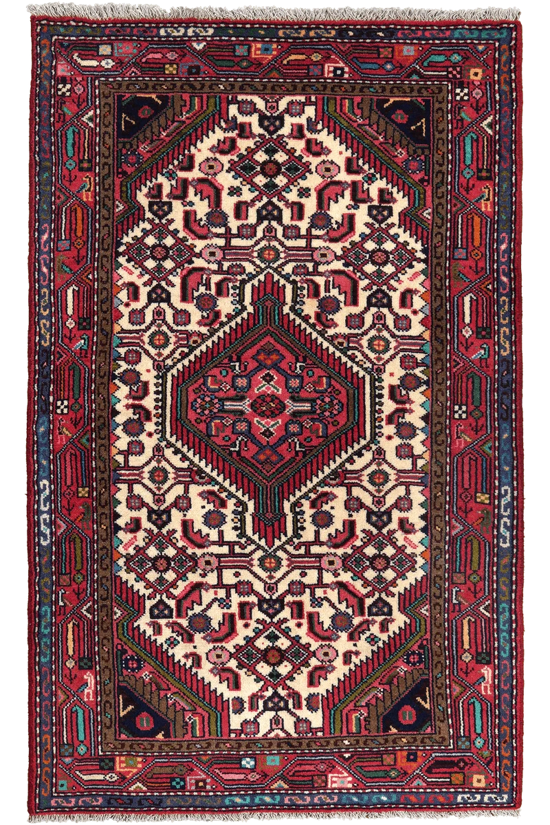 Assadabad · Handgeknüpft – Beige, 128x79 cm