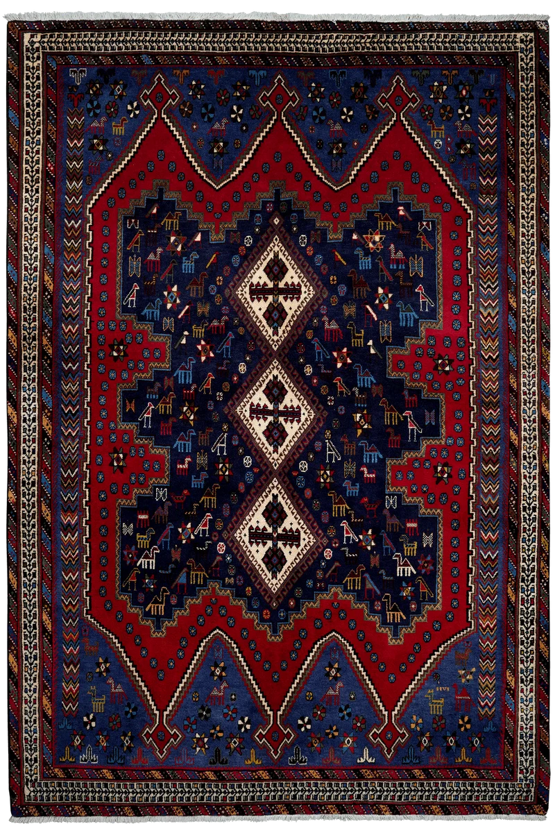 Afshar · Handgeknüpft – Rot, 245x167 cm