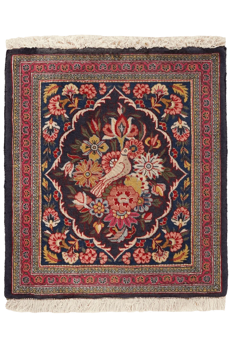 Kashan · Handgeknüpft – Blau, 50x45 cm