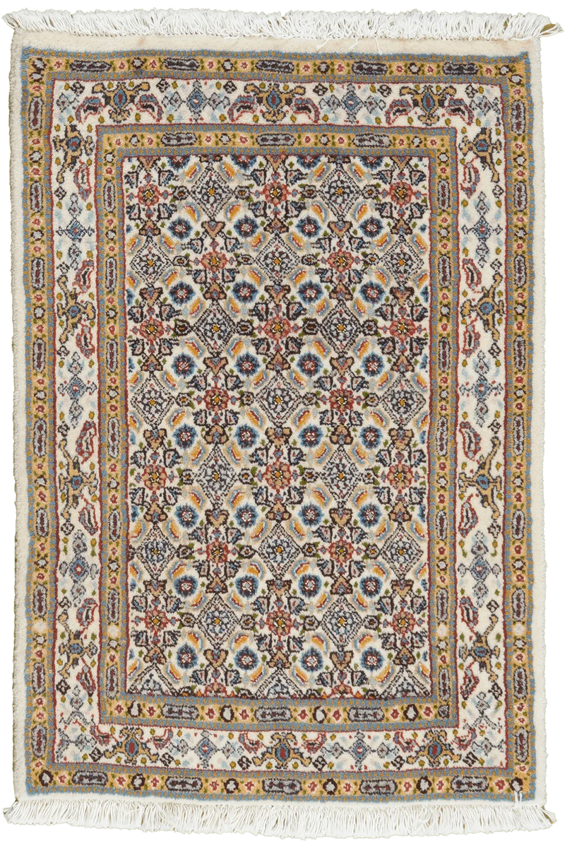 Moud Mahi · Handgeknüpft – Beige, 86x59 cm