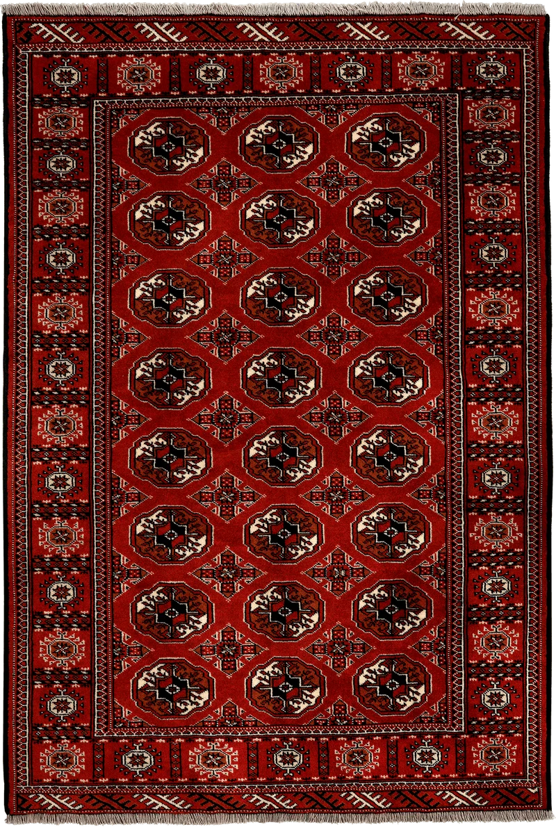 Turkman · Handgeknüpft – Rot, 193x132 cm