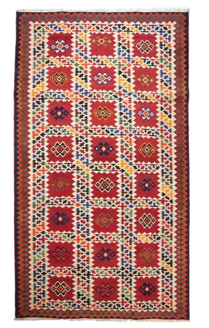 Kelim Gashgai Old · Handgewebt – Bunt, 295x161 cm