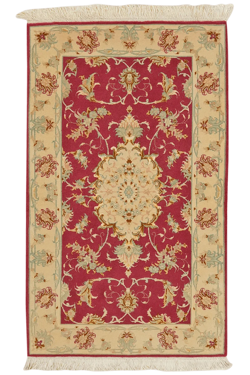 Tabriz 50 Raj · Handgeknüpft – Rot, 111x67 cm