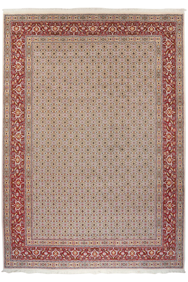Moud Mahi · Handgeknüpft – Beige, 348x243 cm