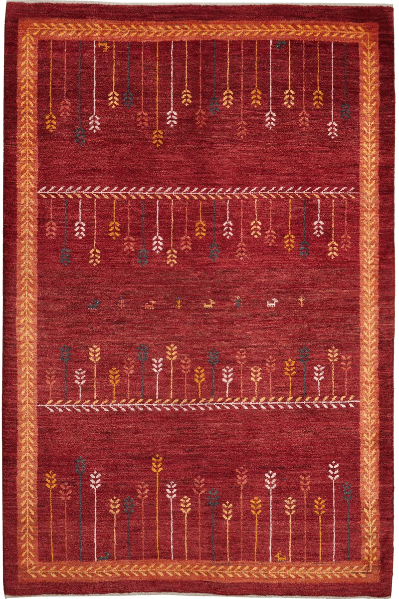 Rizbaf · Handgeknüpft – Rot, 187x124 cm