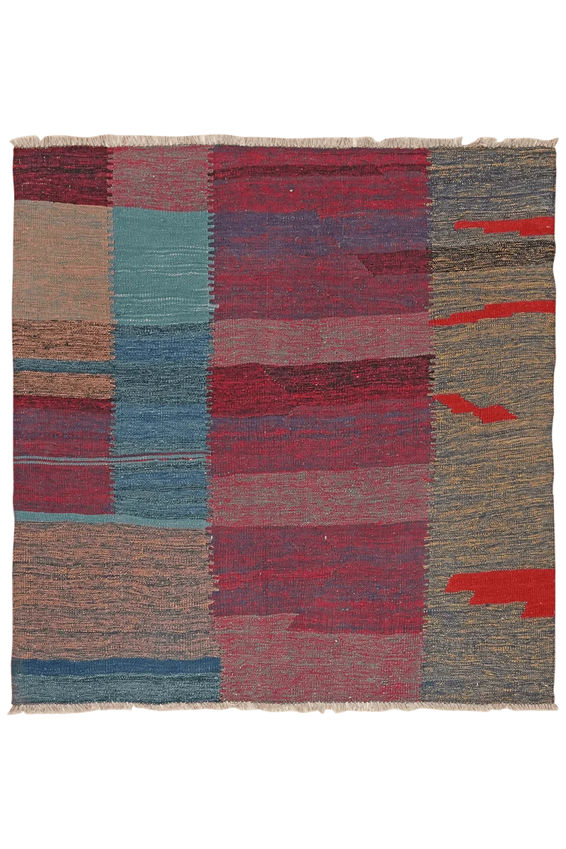 Kelim Gashgai · Handgewebt – Bunt, 123x121 cm