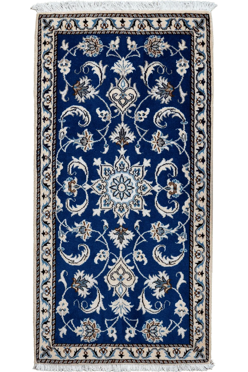 Nain 12La · Handgeknüpft – Blau, 139x71 cm