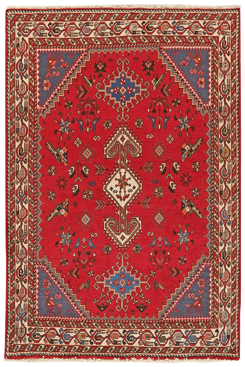Nasrabad · Handgeknüpft – Rot, 150x100 cm
