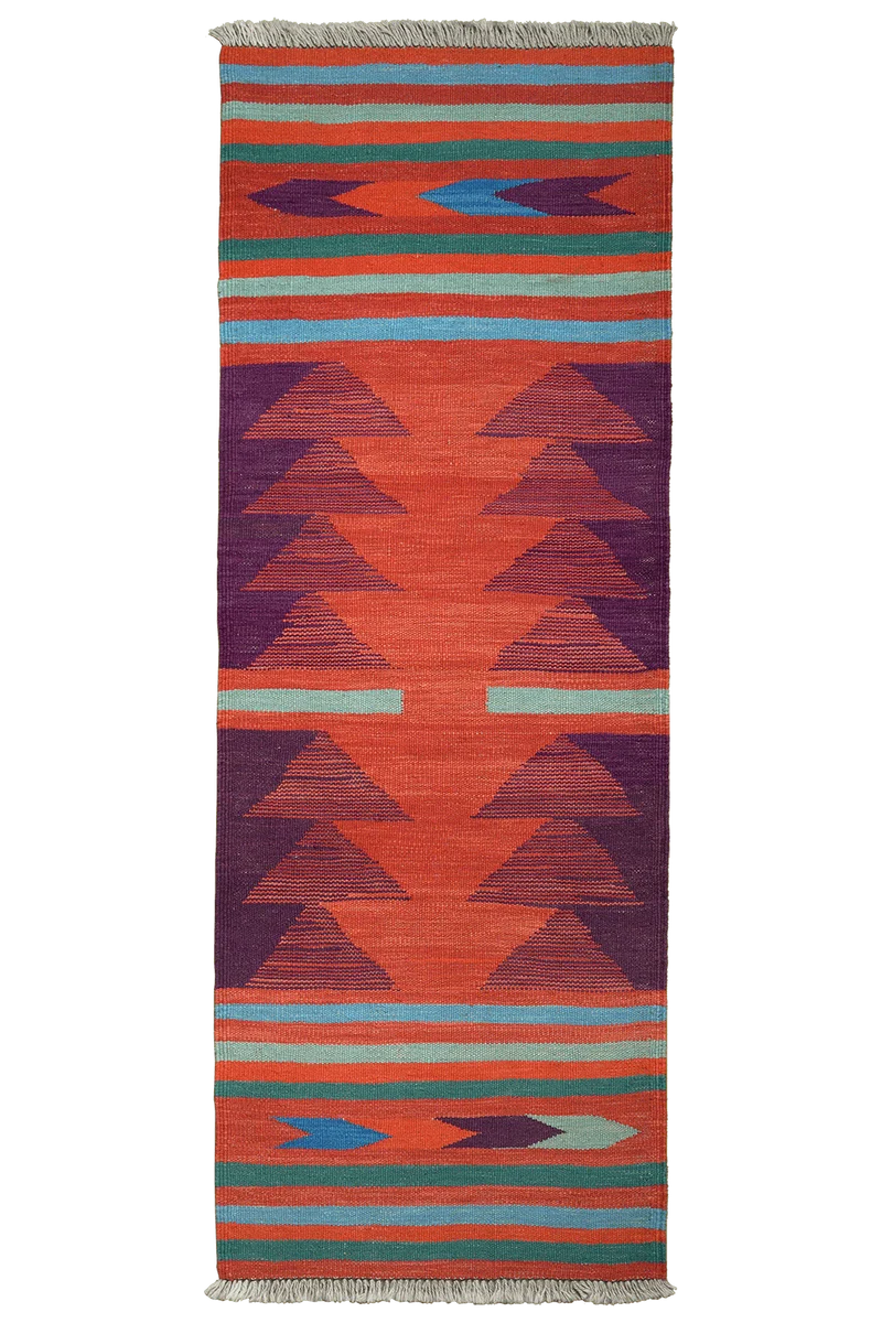 Kelim Gashgai · Handgewebt – Bunt, 190x66 cm