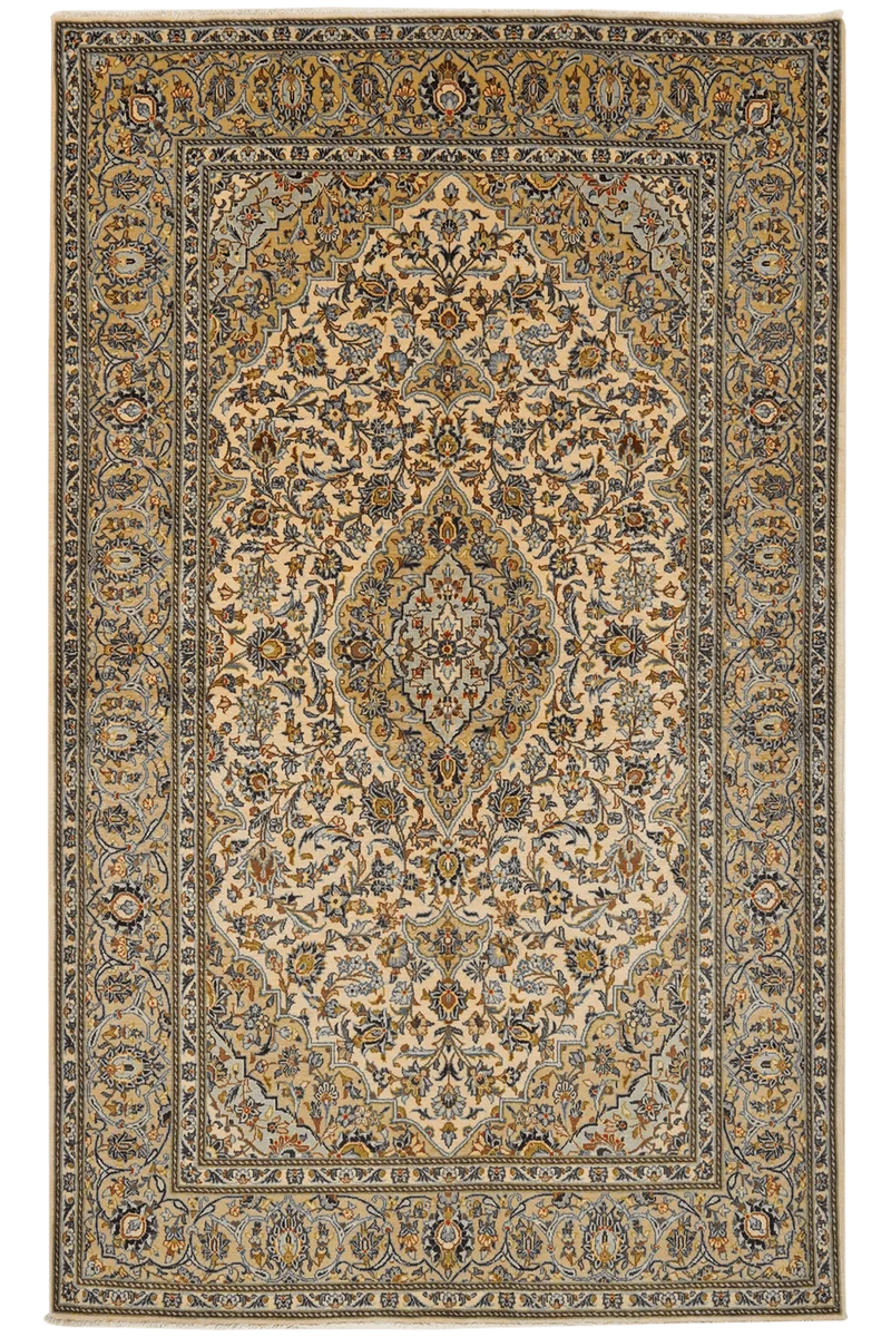 Kashan · Handgeknüpft – Beige, 227x139 cm