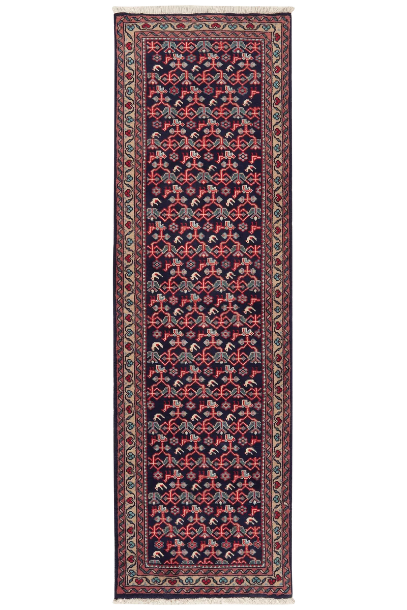 Assadabad · Handgeknüpft – Blau, 236x72 cm