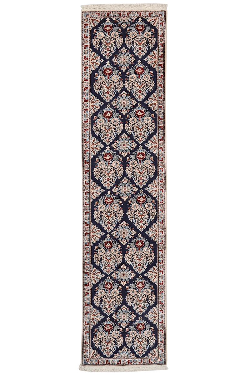 Nain 6La · Handgeknüpft – Blau, 207x49 cm