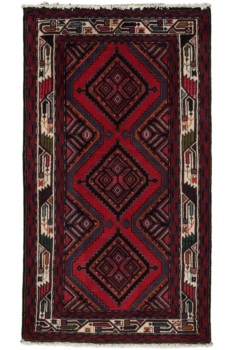 Zagheh · Handgeknüpft – Rot, 135x75 cm