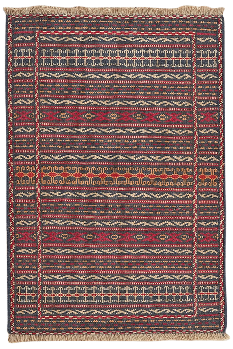 Kelim Kordi · Handgewebt – Bunt, 91x62 cm