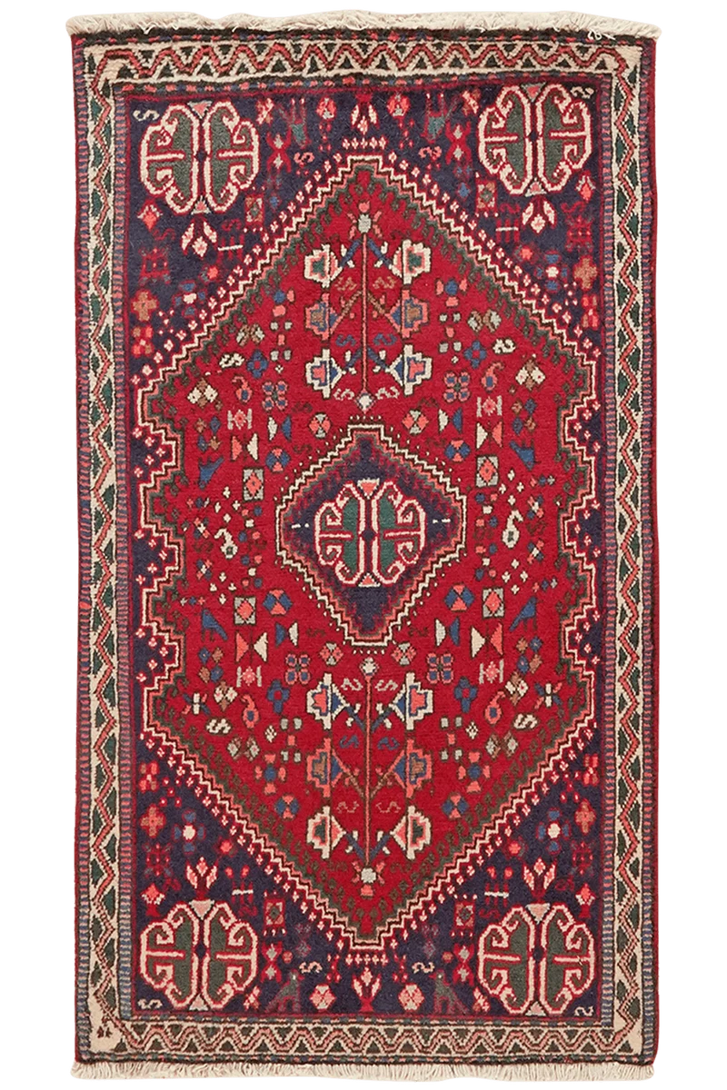 Abadeh · Handgeknüpft – Rot, 103x58 cm