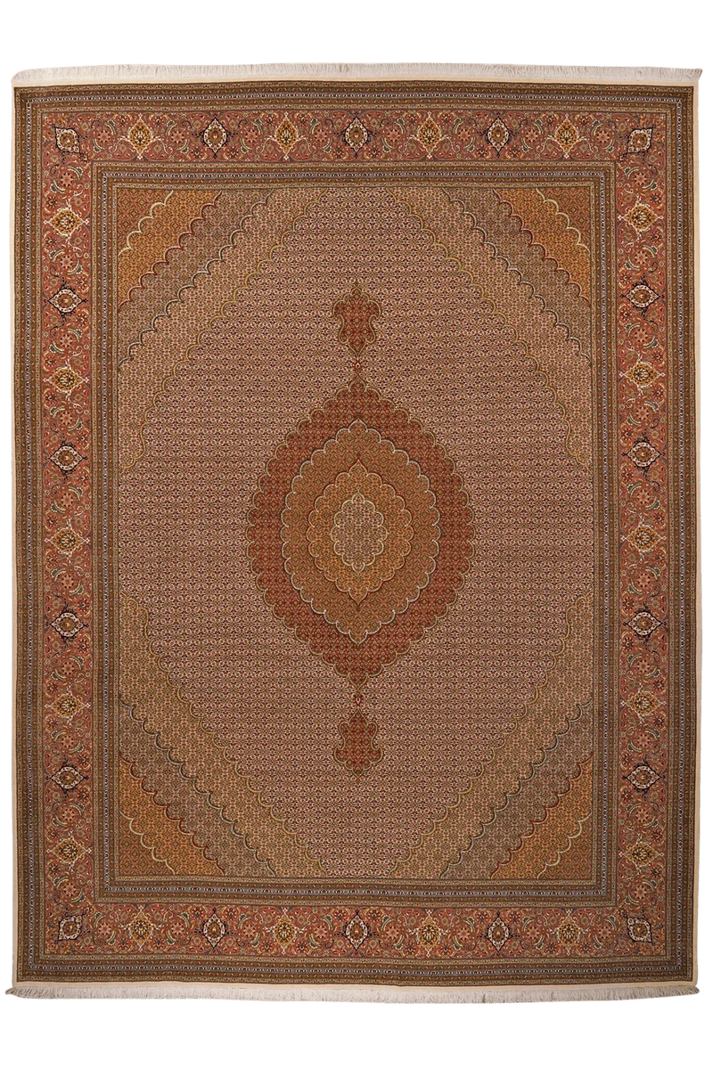 Tabriz 50 Raj · Handgeknüpft – Braun, 405x306 cm