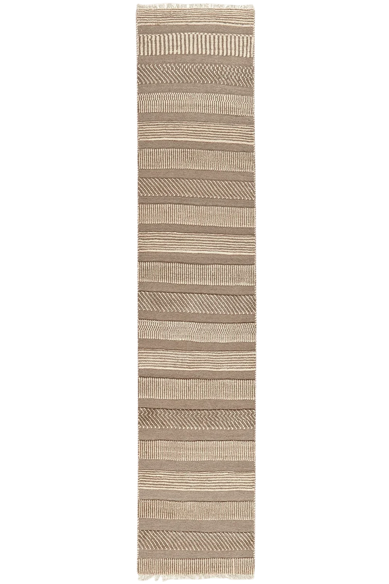 Kelim Gabbeh · Handgewebt – Beige, 299x67 cm