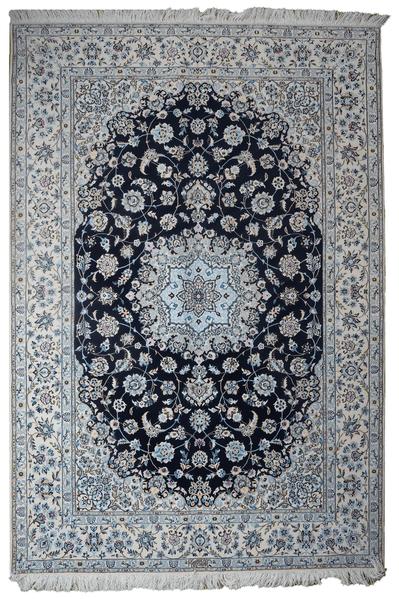 Nain 6La · Handgeknüpft – Blau, 238x162 cm