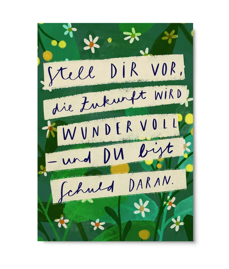 Postkarte Stell dir vor