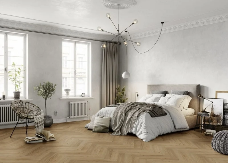 Klick Vinyl Oak Fischgrät Glasgow Repac mit Trittschall