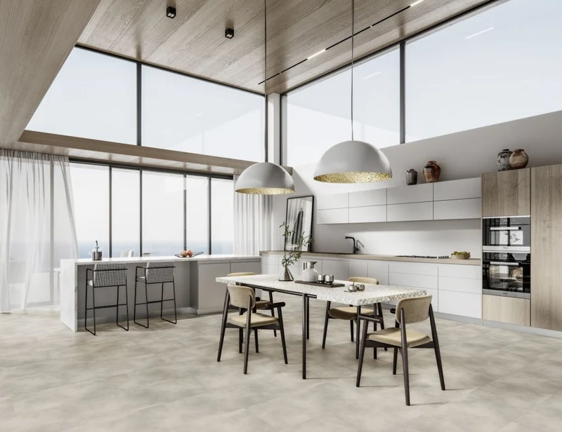 Klick Vinyl Modern Concrete Etna Repac mit Trittschall