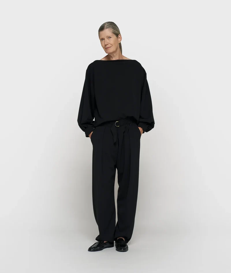 10DAYS AMSTERDAM Belted Pants Crepe Black